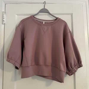 FP Movement  Puff Sleeve 3/4 Sweatshirt Relaxed Fit